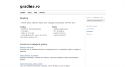 Desktop Screenshot of gradina.ro